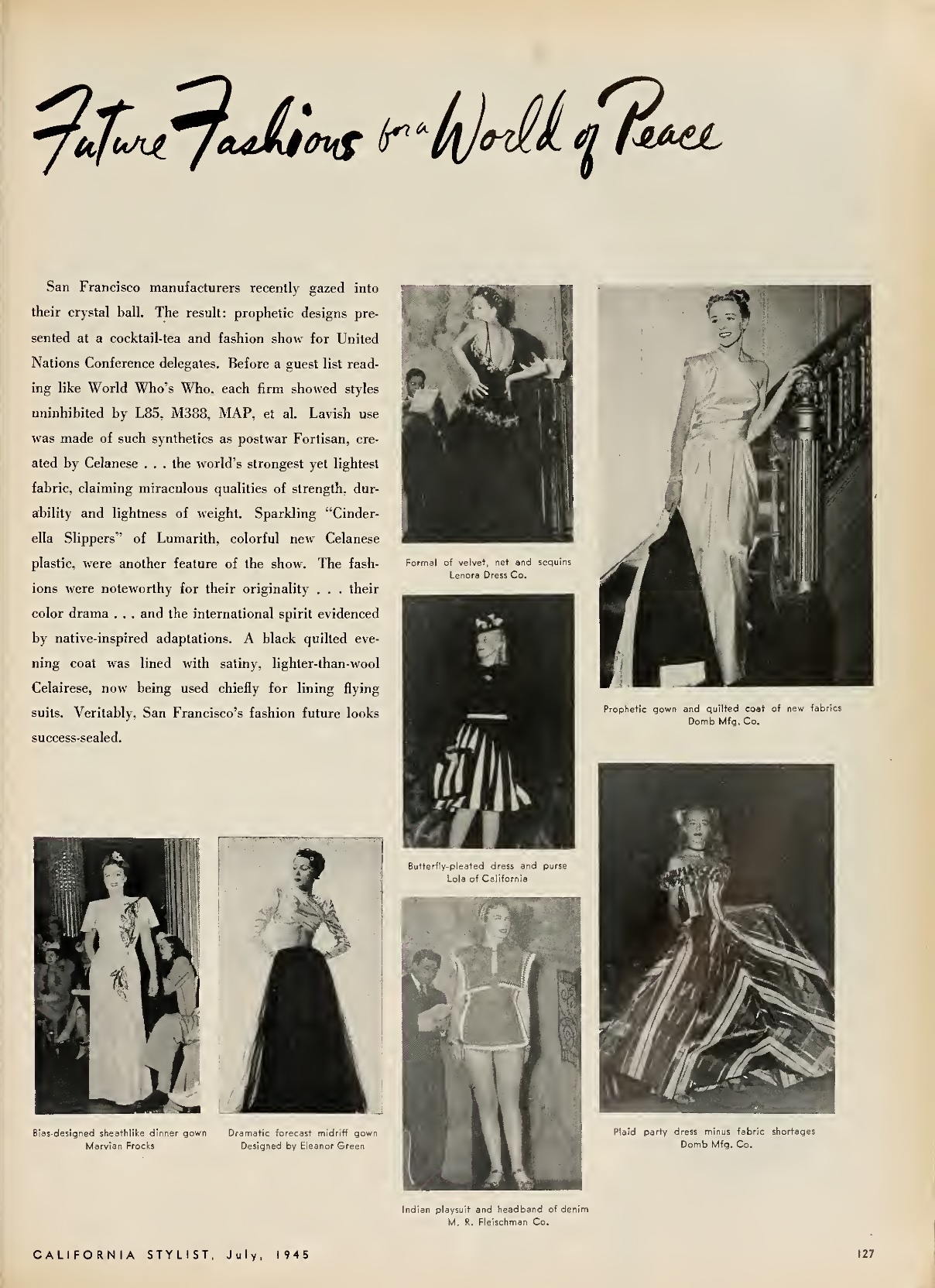 1945 fashion in the US