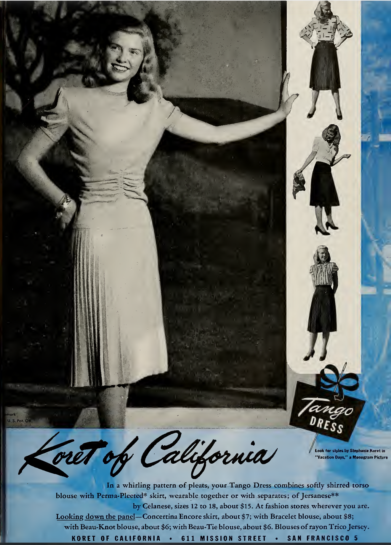 1947 Koret of California Fashion