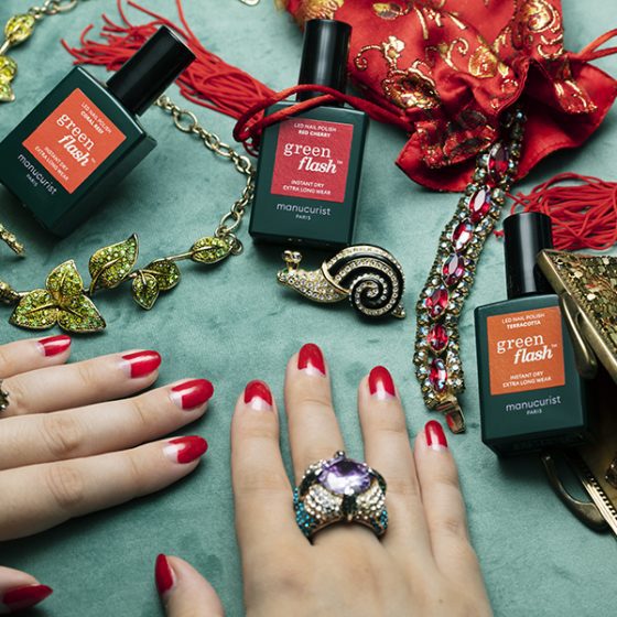 how to do half moon vintage style manicure