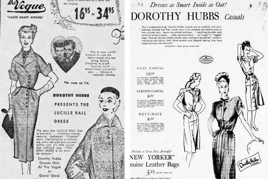 I Love Lucy dresses by Dorothy Hubbs
