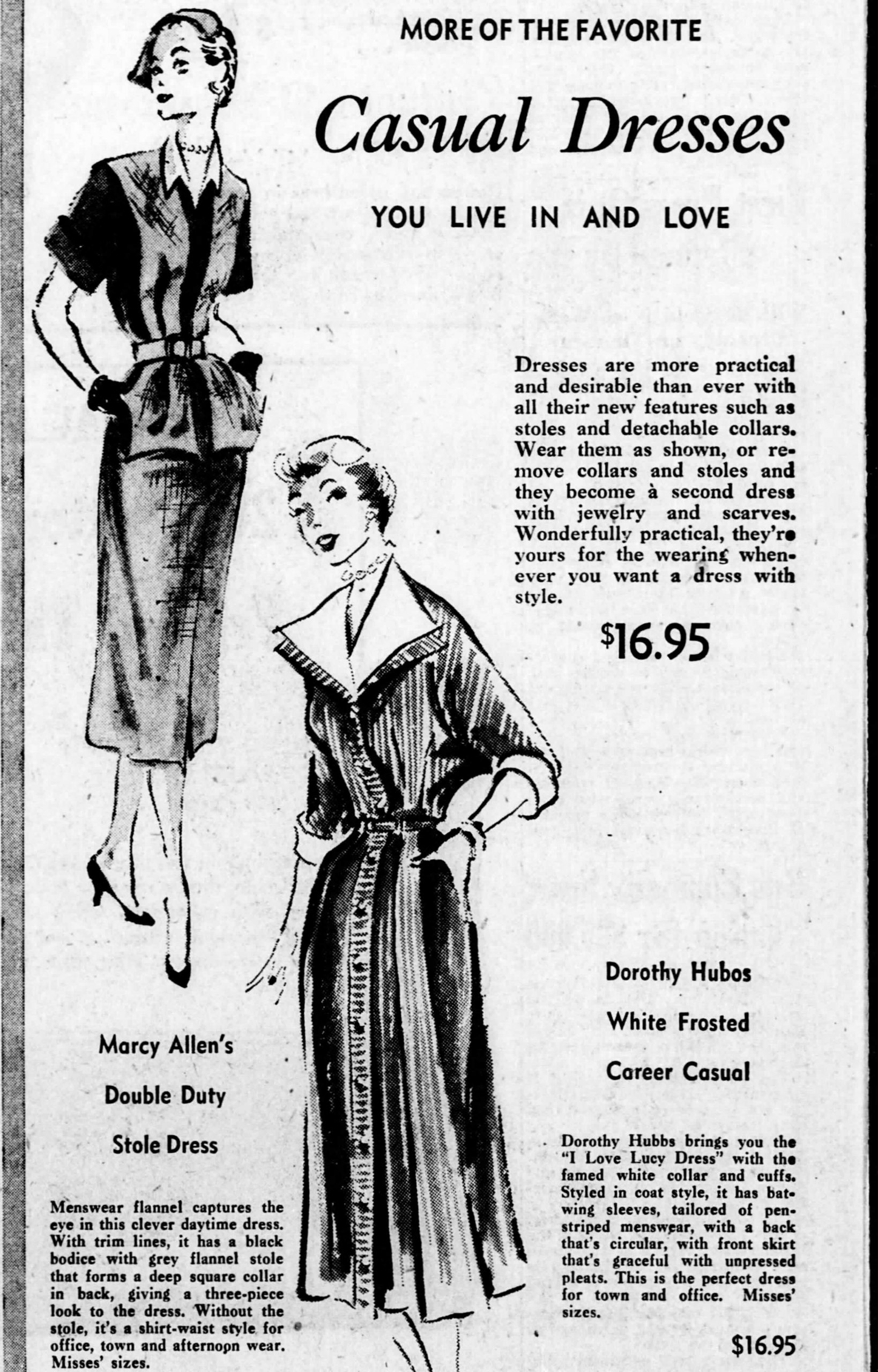 I Love Lucy dress by Dorothy Hubbs