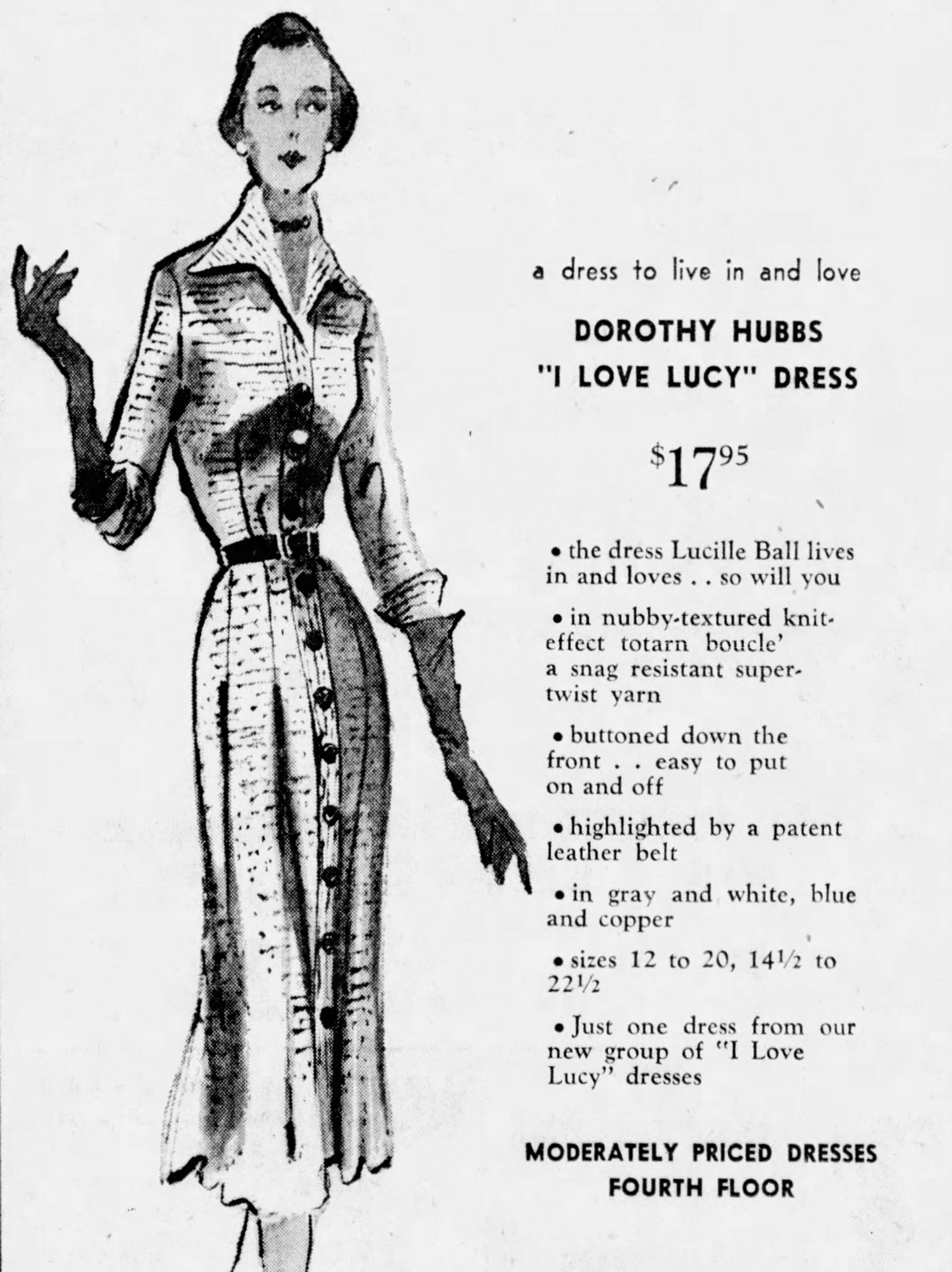 I Love Lucy dress by Dorothy Hubbs