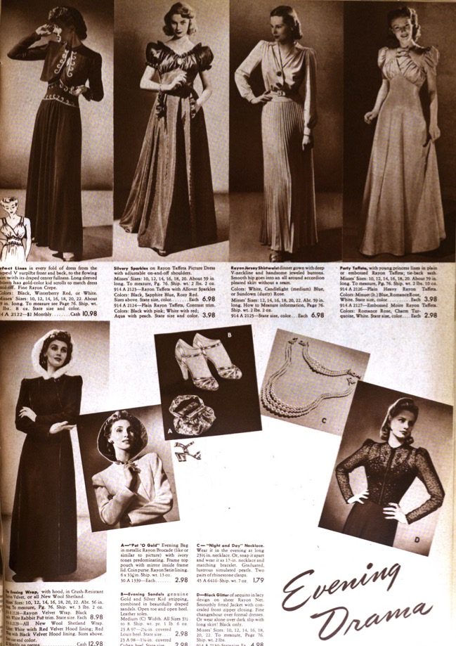 what women wore in the 1940s for an evening out.