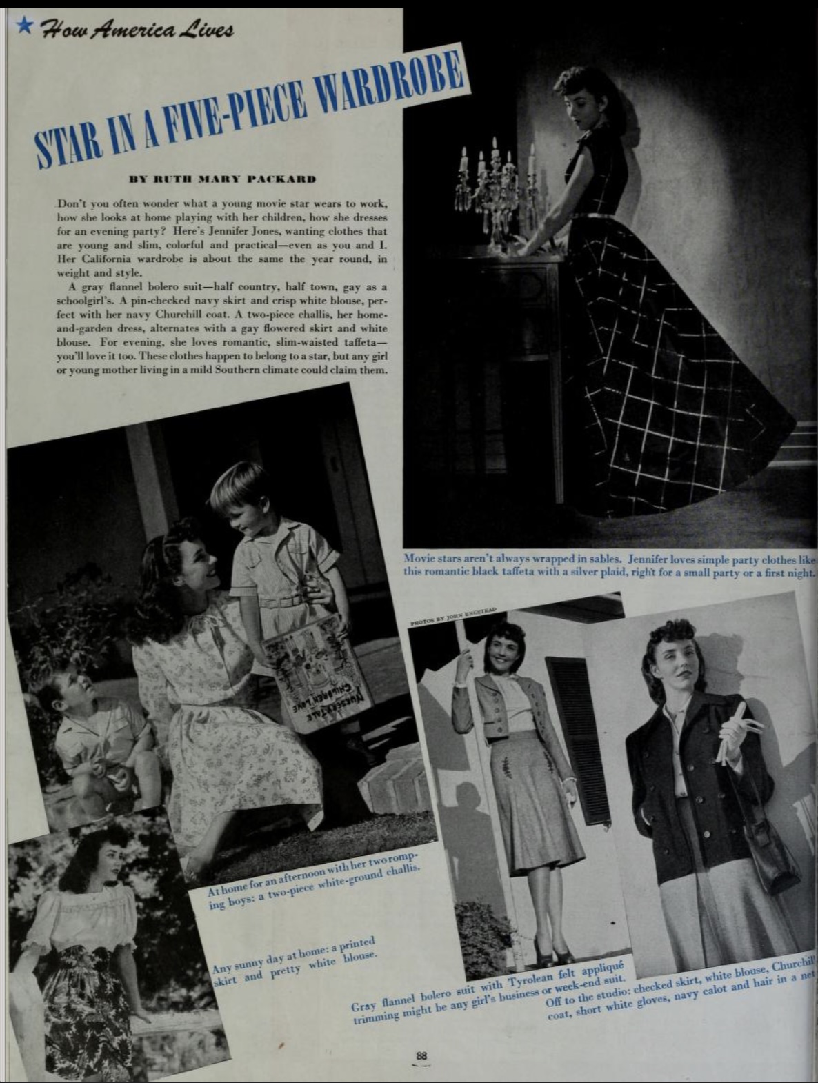 1940s evening wear in Hollywood