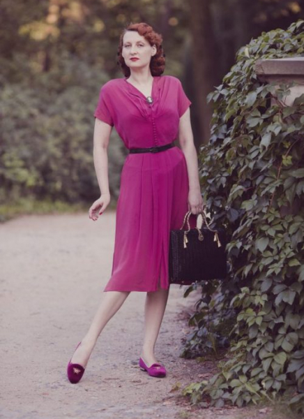 1940s day dress - It's Beyond My Control